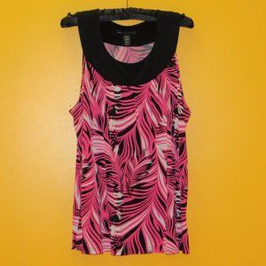 🔥5/$25 Apostrophe Flowy pink/black/white tank top